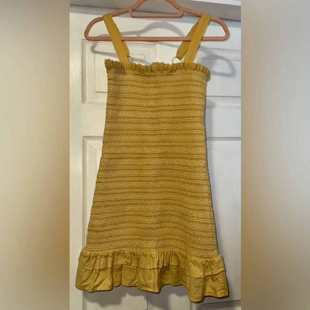 American Eagle Outfitters Smocked Mini Dress with Ruffle
